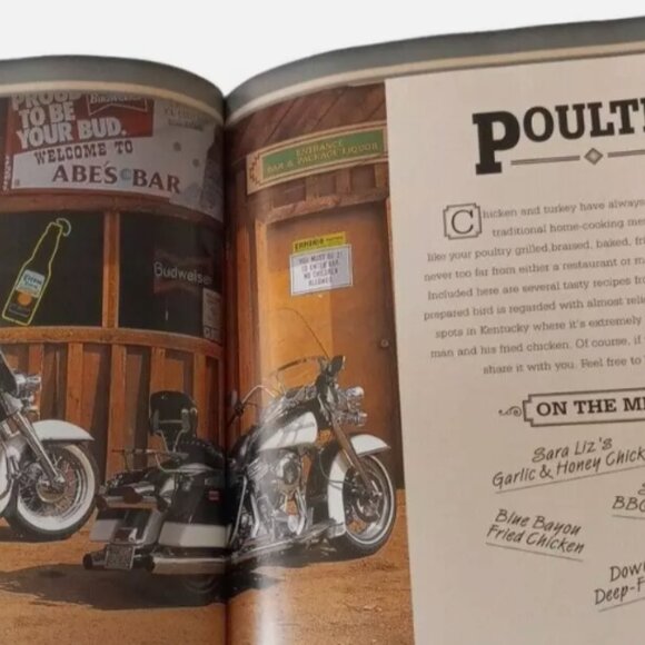 The Harley Biker's Cookbook Big Bites for Hungry Bikers Gift Idea Motorcycle BBQ - Picture 6 of 8